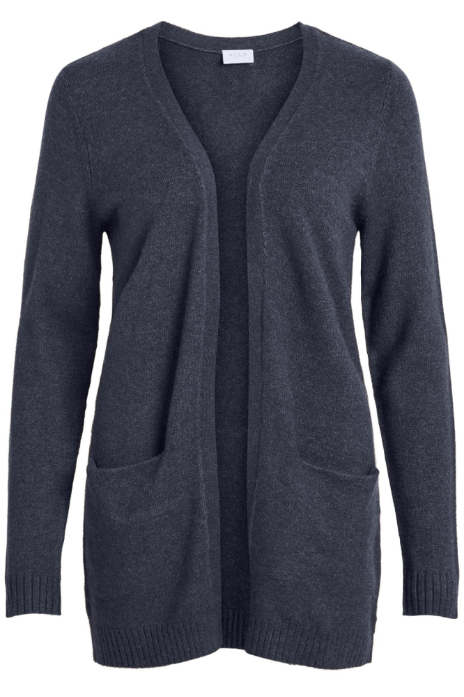 VIRIL L/S OPEN KNIT CARDIGAN-NOOS 14044041 Total Eclipse/MELANGE